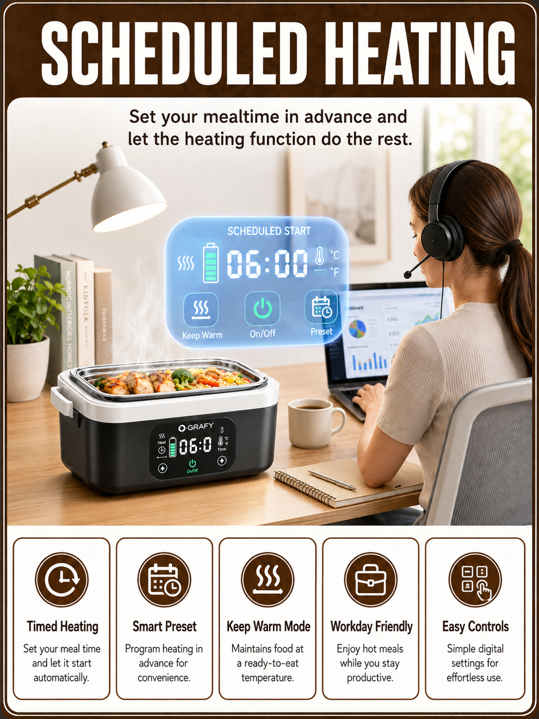 TrailHeat™ Rechargeable Heated Lunch Box