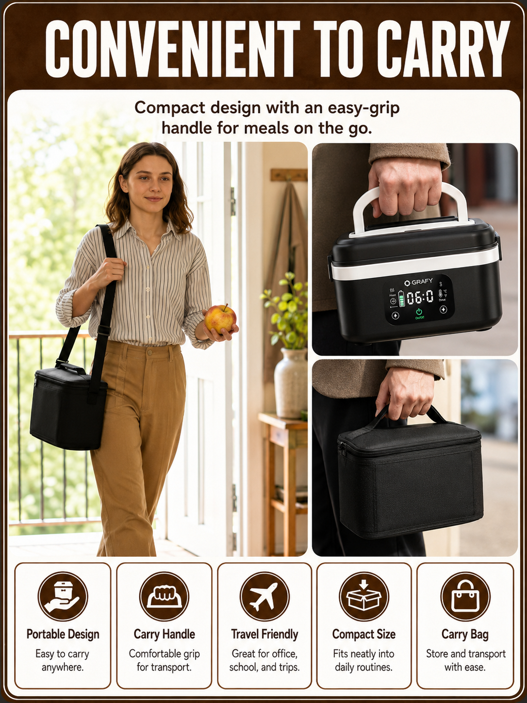 TrailHeat™ Rechargeable Heated Lunch Box
