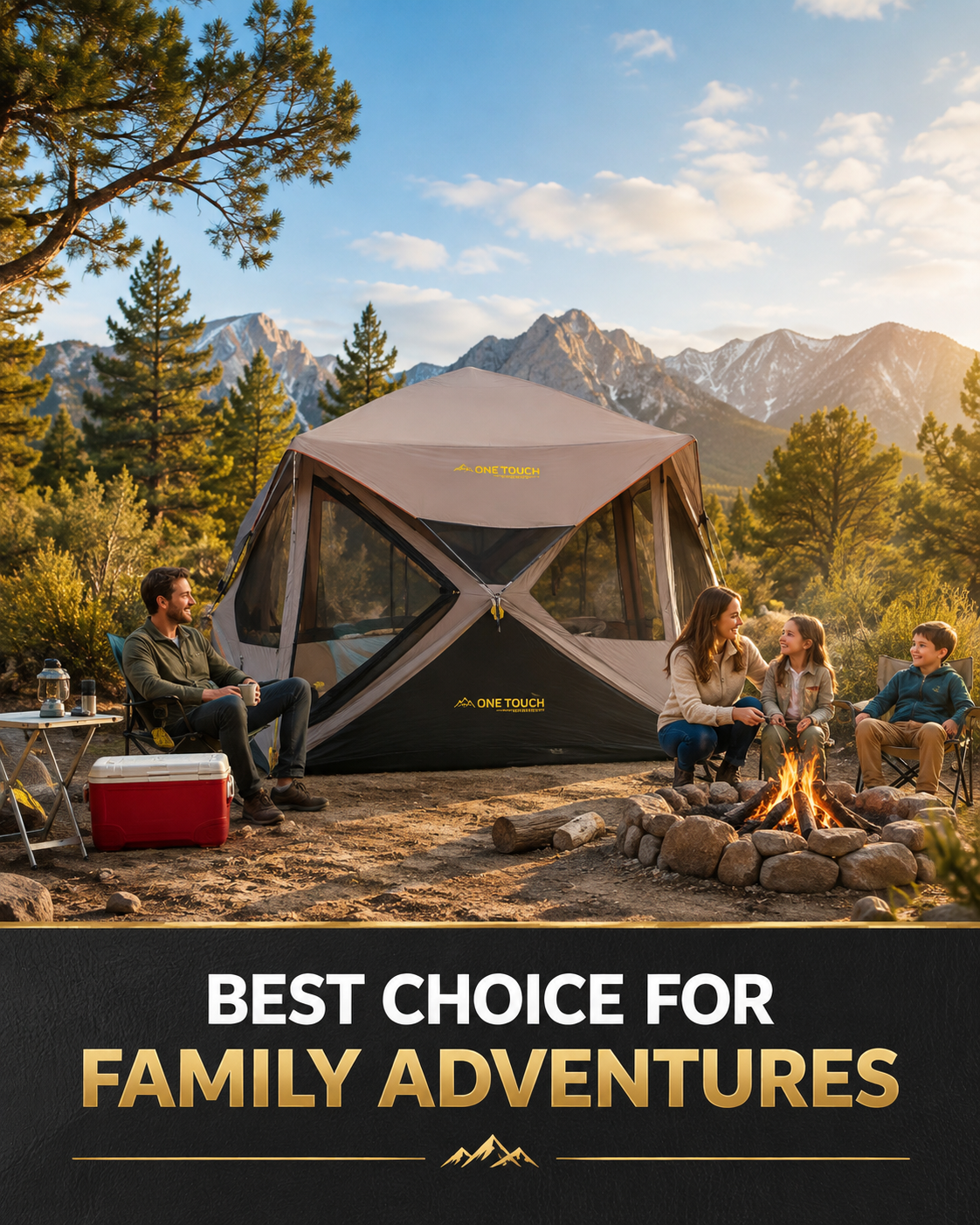 TrailBase Pro™ Instant Pop-Up Family Camping Tent