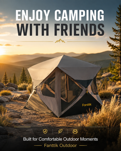 TrailBase Pro™ Instant Pop-Up Family Camping Tent