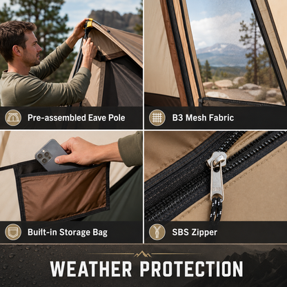 TrailBase Pro™ Instant Pop-Up Family Camping Tent