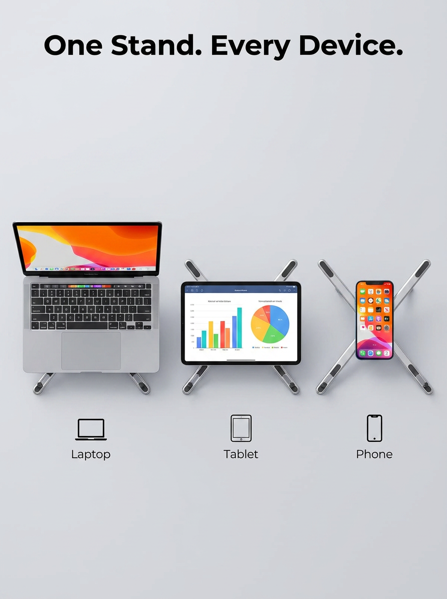 VertexMount™ 3-in-1 Foldable Tripod Stand